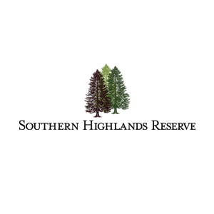 Southern Highlands Reserve Logo - Spruce Fir trees with black serif type below